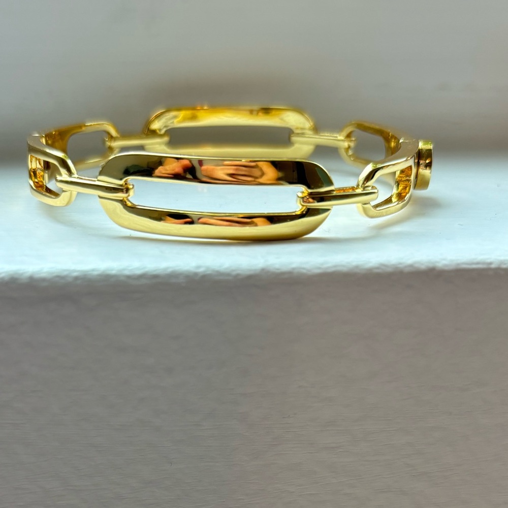 Gold Gorjana link bangle